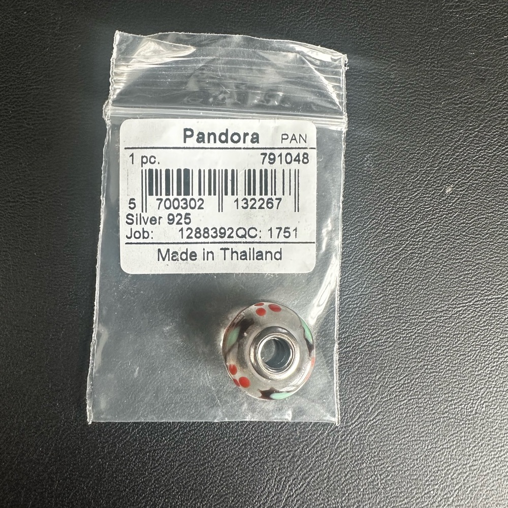 Pandora Silver Holiday Holly Charm